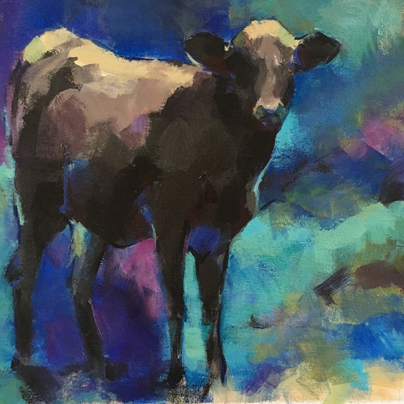 Little Black Calf<br/> 14 x 14